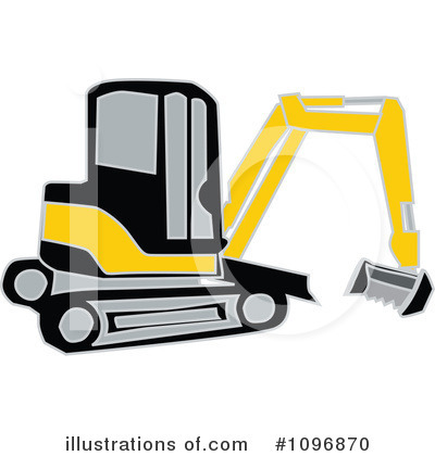 Royalty-Free (RF) Bulldozer Clipart Illustration by Dennis Holmes Designs - Stock Sample #1096870
