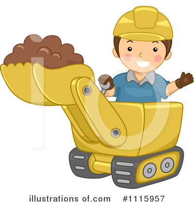 Royalty-Free (RF) Bulldozer Clipart Illustration by BNP Design Studio - Stock Sample #1115957