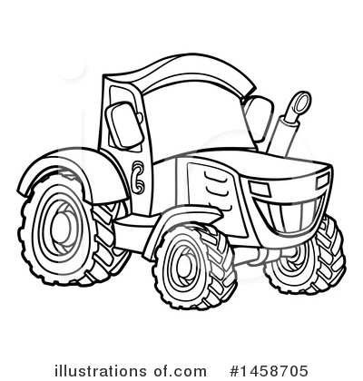 Royalty-Free (RF) Bulldozer Clipart Illustration by AtStockIllustration - Stock Sample #1458705