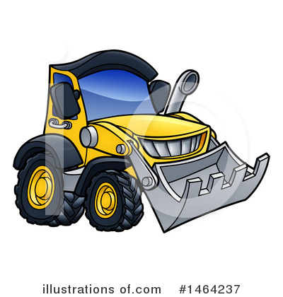 Royalty-Free (RF) Bulldozer Clipart Illustration by AtStockIllustration - Stock Sample #1464237