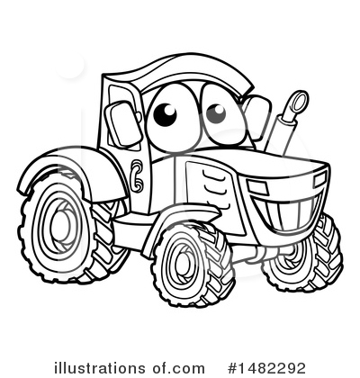 Royalty-Free (RF) Bulldozer Clipart Illustration by AtStockIllustration - Stock Sample #1482292