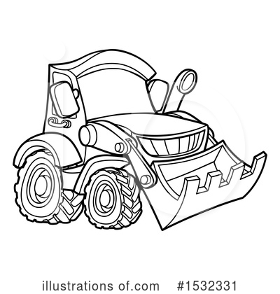 Bulldozer Clipart #1532331 by AtStockIllustration