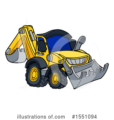 Royalty-Free (RF) Bulldozer Clipart Illustration by AtStockIllustration - Stock Sample #1551094