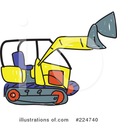 Royalty-Free (RF) Bulldozer Clipart Illustration by Prawny - Stock Sample #224740