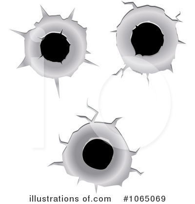 Royalty-Free (RF) Bullet Holes Clipart Illustration by Vector Tradition SM - Stock Sample #1065069