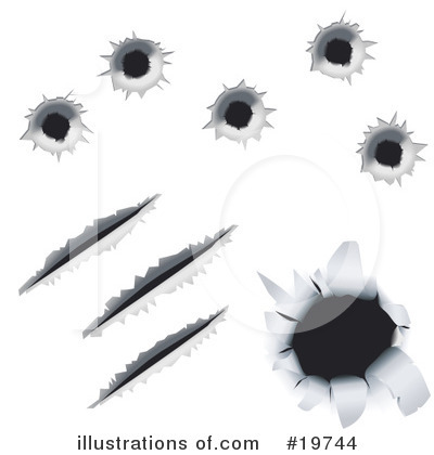 Royalty-Free (RF) Bullet Holes Clipart Illustration by AtStockIllustration - Stock Sample #19744