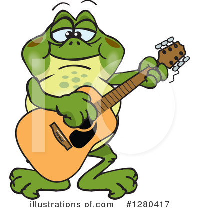 Royalty-Free (RF) Bullfrog Clipart Illustration by Dennis Holmes Designs - Stock Sample #1280417