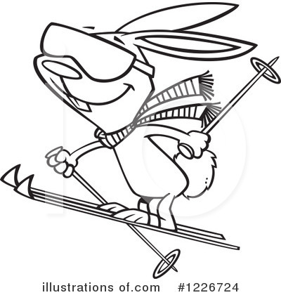 Skiing Clipart #1226724 by toonaday