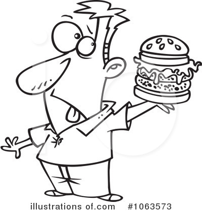Royalty-Free (RF) Burger Clipart Illustration by toonaday - Stock Sample #1063573