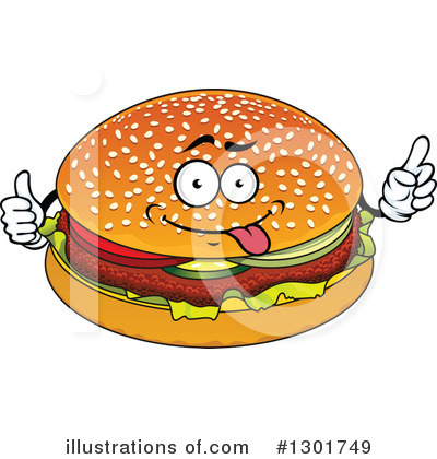 Royalty-Free (RF) Burger Clipart Illustration by Vector Tradition SM - Stock Sample #1301749