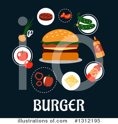 Royalty-Free (RF) Burger Clipart Illustration by Vector Tradition SM - Stock Sample #1312195