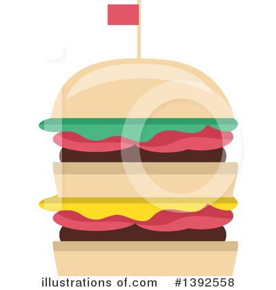 Royalty-Free (RF) Burger Clipart Illustration by BNP Design Studio - Stock Sample #1392558