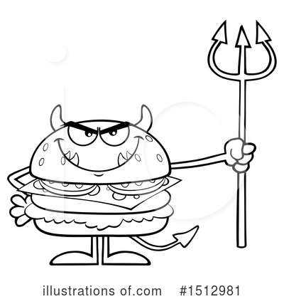 Royalty-Free (RF) Burger Clipart Illustration by Hit Toon - Stock Sample #1512981