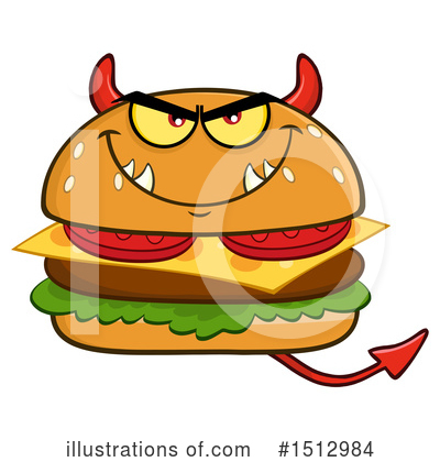 Royalty-Free (RF) Burger Clipart Illustration by Hit Toon - Stock Sample #1512984