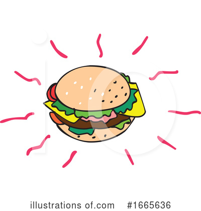 Royalty-Free (RF) Burger Clipart Illustration by patrimonio - Stock Sample #1665636