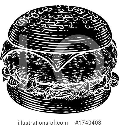 Royalty-Free (RF) Burger Clipart Illustration by AtStockIllustration - Stock Sample #1740403