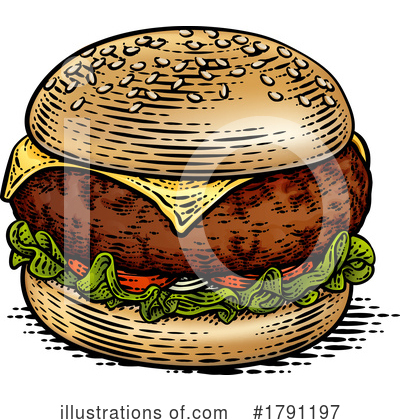 Royalty-Free (RF) Burger Clipart Illustration by AtStockIllustration - Stock Sample #1791197