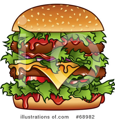 Royalty-Free (RF) Burger Clipart Illustration by TA Images - Stock Sample #68982