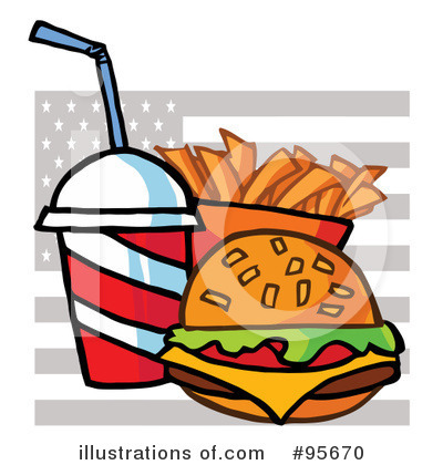 Royalty-Free (RF) Burger Clipart Illustration by Hit Toon - Stock Sample #95670