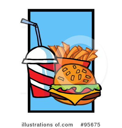 Royalty-Free (RF) Burger Clipart Illustration by Hit Toon - Stock Sample #95675