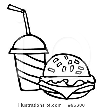 Royalty-Free (RF) Burger Clipart Illustration by Hit Toon - Stock Sample #95680