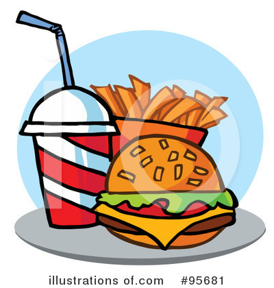Royalty-Free (RF) Burger Clipart Illustration by Hit Toon - Stock Sample #95681