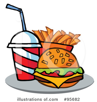 Royalty-Free (RF) Burger Clipart Illustration by Hit Toon - Stock Sample #95682