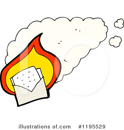 Royalty-Free (RF) Burning Envelope Clipart Illustration by lineartestpilot - Stock Sample #1195529