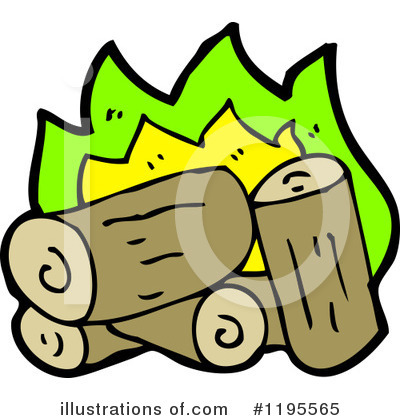 Royalty-Free (RF) Burning Log Clipart Illustration by lineartestpilot - Stock Sample #1195565