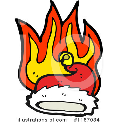 Royalty-Free (RF) Burning Santa Hat Clipart Illustration by lineartestpilot - Stock Sample #1187034