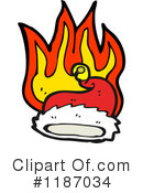 Burning Santa Hat Clipart #1187034 by lineartestpilot