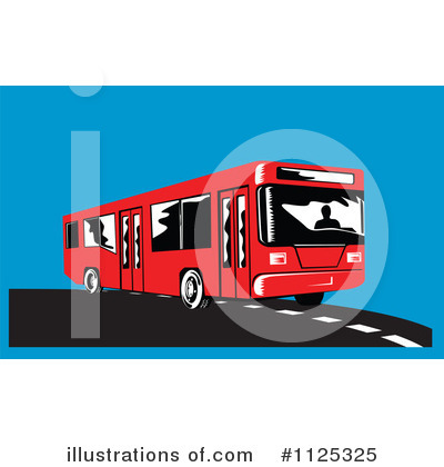 Royalty-Free (RF) Bus Clipart Illustration by patrimonio - Stock Sample #1125325