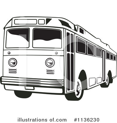 Royalty-Free (RF) Bus Clipart Illustration by patrimonio - Stock Sample #1136230