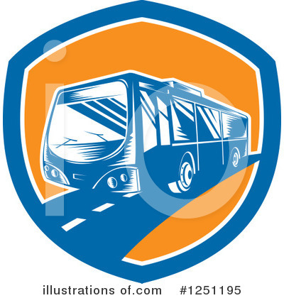 Royalty-Free (RF) Bus Clipart Illustration by patrimonio - Stock Sample #1251195