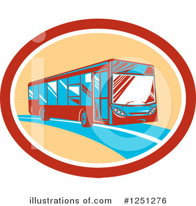 Royalty-Free (RF) Bus Clipart Illustration by patrimonio - Stock Sample #1251276