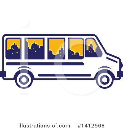 Tour Bus Clipart #1412568 by patrimonio