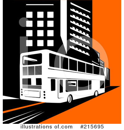 Royalty-Free (RF) Bus Clipart Illustration by patrimonio - Stock Sample #215695