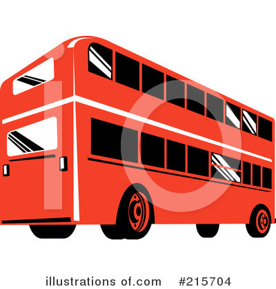 Royalty-Free (RF) Bus Clipart Illustration by patrimonio - Stock Sample #215704