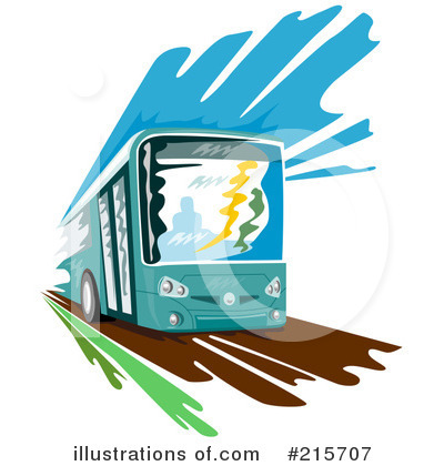 Royalty-Free (RF) Bus Clipart Illustration by patrimonio - Stock Sample #215707