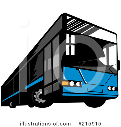 Royalty-Free (RF) Bus Clipart Illustration by patrimonio - Stock Sample #215915