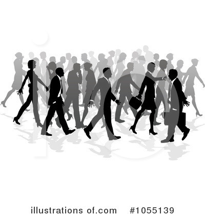 Crowd Clipart #1055139 by AtStockIllustration