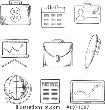 Briefcase Clipart #1371397 by Vector Tradition SM