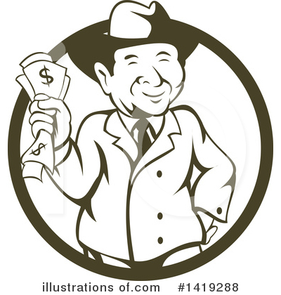 Royalty-Free (RF) Business Man Clipart Illustration by patrimonio - Stock Sample #1419288
