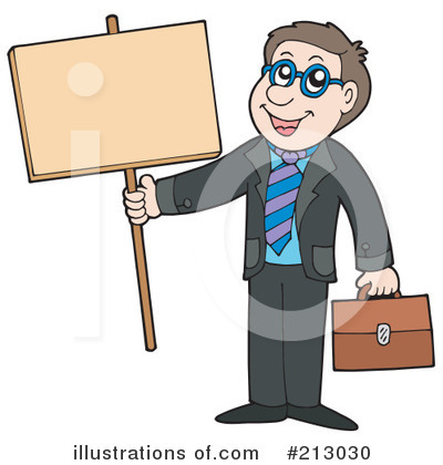 Royalty-Free (RF) Business Man Clipart Illustration by visekart - Stock Sample #213030