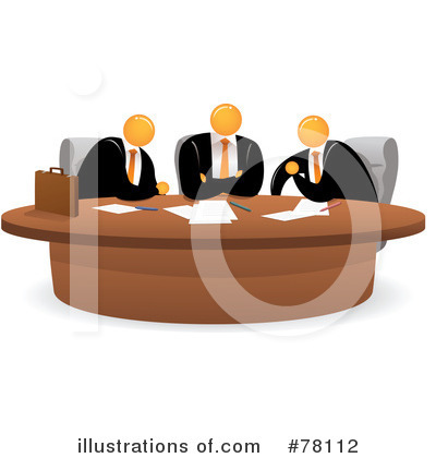 Orange Faceless Businessman Clipart #78112 by Qiun