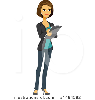 Royalty-Free (RF) Business Woman Clipart Illustration by Amanda Kate - Stock Sample #1484592
