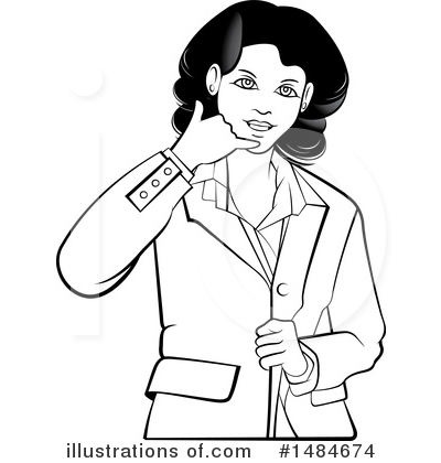 Royalty-Free (RF) Business Woman Clipart Illustration by Lal Perera - Stock Sample #1484674