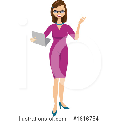 Royalty-Free (RF) Business Woman Clipart Illustration by peachidesigns - Stock Sample #1616754