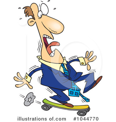 Skateboarding Clipart #1044770 by toonaday