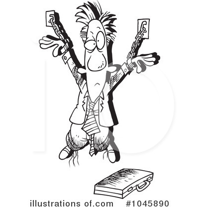 Royalty-Free (RF) Businessman Clipart Illustration by toonaday - Stock Sample #1045890